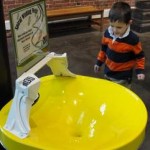 As soon as we hit the lobby we had fun racing all kinds of coins in the wishing well!
