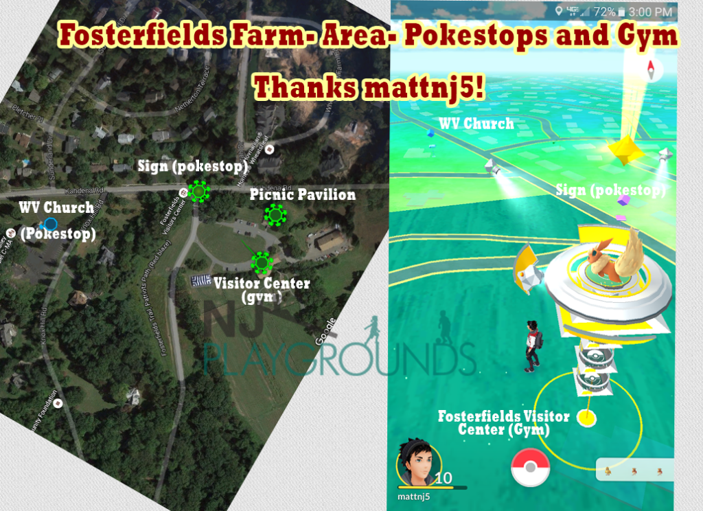 fosterfields pokestop map