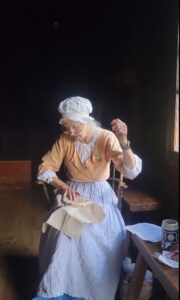 Historical Re-enactor at Wick Farm